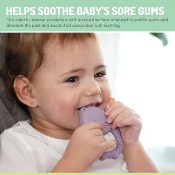 melii Baby Teethers, 100% Food Grade Silicone, Multiple Soft Textures to Soothe Baby's Gums, Teething Toy, BPA Free, Bulldog & Cat