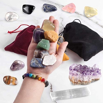 SmartYeen 17PCS Healing Crystals Set for Wellness