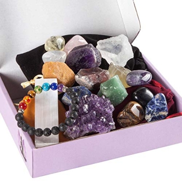 SmartYeen 17PCS Healing Crystals Set for Wellness