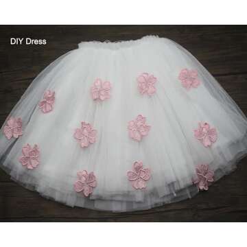 60 Pcs Magnolia Flower Sew on Patches Blue Lace Flower Embroidered Appliques for Sewing Craft Projects, Wedding Bridal Dress, Cheongsam, Jeans, Backpack, Hats, Bags (L Pink)