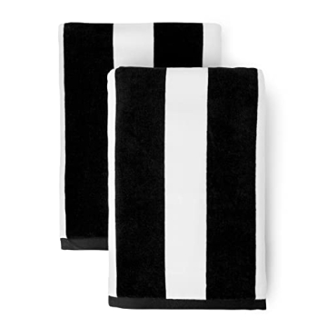 Welhome Cabana Beach Towels - Set of 2 Oversized Comfort