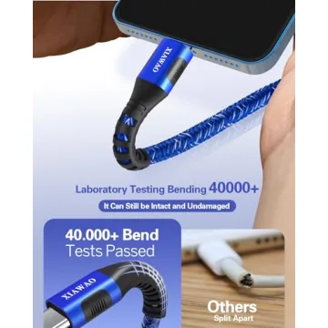 XIAWAO USB C Cable Pack - Fast Charging & Durable