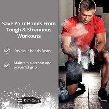 De La Cruz Magnesium Carbonate Chalk - Ideal for Weightlifting, Gymnastics & Climbing