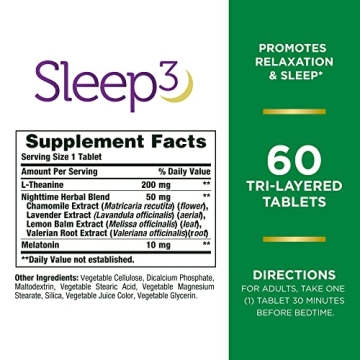 Nature's Bounty Sleep3 Melatonin 10mg Sleep Aid