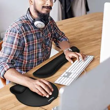 Gimars Ergonomic Mouse Pad & Wrist Rest for Comfort and Support