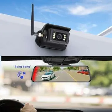 Haloview Byte Tango BT11 Wireless 1080P Rear View Mirror RV Backup Camera System w/BSD Forewarning