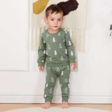 Kupretty Toddler Winter Clothes Set - Christmas Santa Outfit for Boys