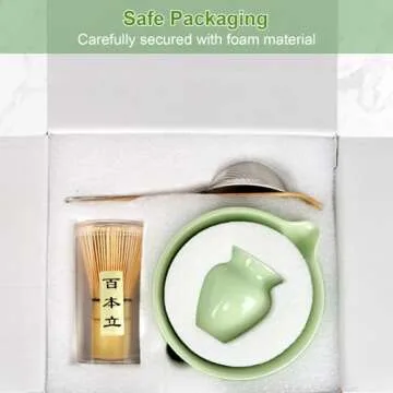 GLHXOOIR Matcha Kit Set, Matcha Bowl with Pouring Spout,Matcha Whisk and Holder, Bamboo Matcha Scoop and Stainless Steel Sifter, Premium Christmas Gifts for Womens Men Wives Mom