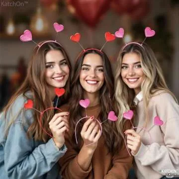 KatchOn Heart Headbands - Festive 12 Pack for Valentine’s Day