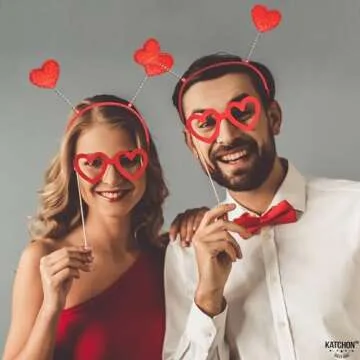 KatchOn Heart Headbands - Festive 12 Pack for Valentine’s Day