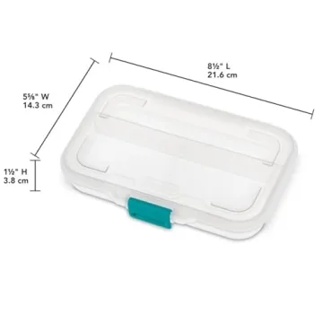 Sterilite Small Divided Pencil Box 12 Pack for Storage
