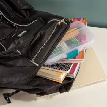 Sterilite Small Divided Pencil Box 12 Pack for Storage