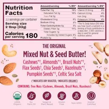 NuttZo Organic Power Fuel Crunchy Nut Butter - 7 Nuts & Seeds