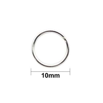 200 PCS Open Jump Rings – Yushulin10 mm Stainless Steel Open Jump Rings Connectors Jewelry Findings