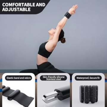Adjustable Ankle & Wrist Weights Set 2lbs for Home Fitness