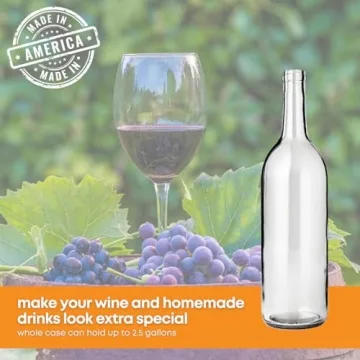 Durable FastRack Bordeaux Clear Wine Bottles Set of 12