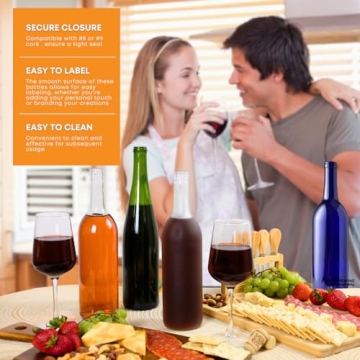 Durable FastRack Bordeaux Clear Wine Bottles Set of 12