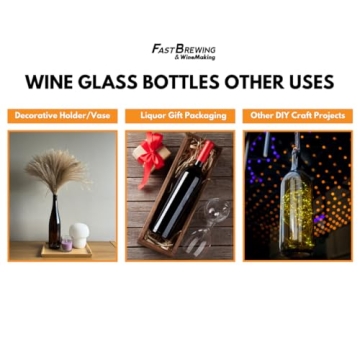 Durable FastRack Bordeaux Clear Wine Bottles Set of 12