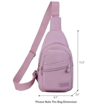 Crossbody Sling Backpack Sling Bag for Women, Small Chest Bag Daypack Fanny Packs Cross Body Bag for...