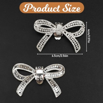 Elegant Rhinestone Shoe Clips for Bridal Wedding Sparkle