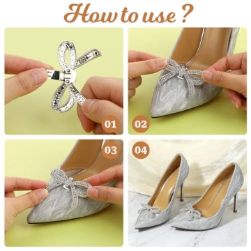 Elegant Rhinestone Shoe Clips for Bridal Wedding Sparkle