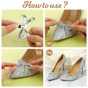 Elegant Rhinestone Shoe Clips for Bridal Wedding Sparkle