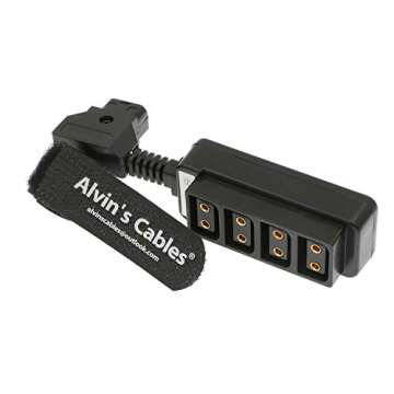 Alvin's Cables D-tap Splitter Ultrashort Power Cable D-Tap Male to 4 Port Dtap Female Cord for ARRI ...