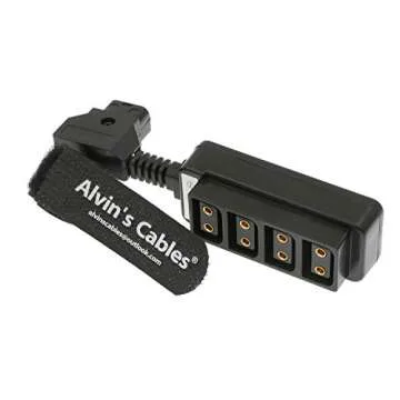 Alvin's Cables D-tap Splitter Ultrashort Power Cable D-Tap Male to 4 Port Dtap Female Cord for ARRI ...