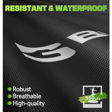 BCAN 48" Mini Trampoline with Adjustable Handle for Home Fitness