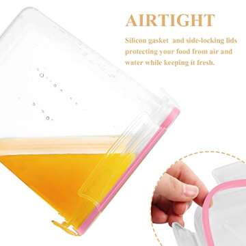 Blingco Cereal Container Food Storage Containers, Set of 8 (2.5L/84.55oz) Airtight Dry Food Storage Containers with Lids - BPA Free Plastic for Flour, Cereal and Pantry Storage Containers