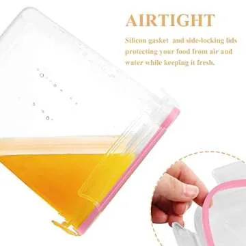 Blingco Cereal Container Food Storage Containers, Set of 8 (2.5L/84.55oz) Airtight Dry Food Storage Containers with Lids - BPA Free Plastic for Flour, Cereal and Pantry Storage Containers