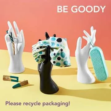 GOODY Planet Sustainable Round Claw Clips - 3 Count, Assorted Bright Colors - Great for Easily Pulling Up Your Hair - Pain-Free Hair Accessories for Women, Men, Boys, and Girls