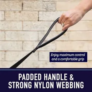 Leash Boss 15 Foot Dog Leash with Padded Handle - Long Leash for Hiking, Camping, Exploring, or Walking (15 Ft, Black/Red/Grey)