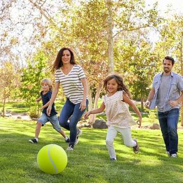 Large Dog Tennis Ball,9.5" Giant Doy Sport Ball Toy,Pet Birthday Gifts Interactive Dog Toys for Small Medium Large Dog