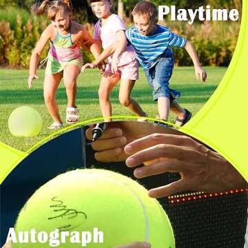 Large Dog Tennis Ball,9.5" Giant Doy Sport Ball Toy,Pet Birthday Gifts Interactive Dog Toys for Small Medium Large Dog