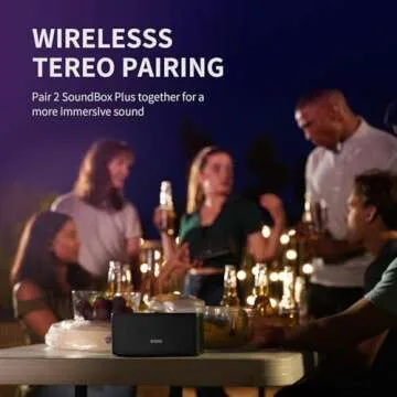 DOSS SoundBox Plus Portable Bluetooth Speaker with HD Sound and Deep Bass, Wireless Stereo Pairing, Built-in Mic, 20H Playtime, for Home, Outdoor, Travel - Pink