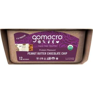GoMacro Organic Peanut Butter Chocolate Chip, 2.5 Ounce (Pack of 15)