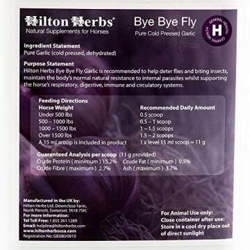 Hilton Herbs Bye Bye Fly Garlic Granules 4.4lb - Natural Immune Support