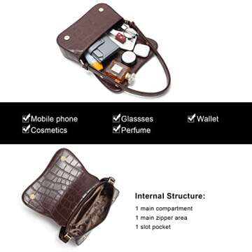 CLUCI Small Shoulder Bags,Purses for Women Vegan Leather Crossbody Handbag Clutch Hobo Purse