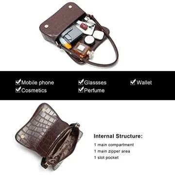 CLUCI Small Shoulder Bags,Purses for Women Vegan Leather Crossbody Handbag Clutch Hobo Purse