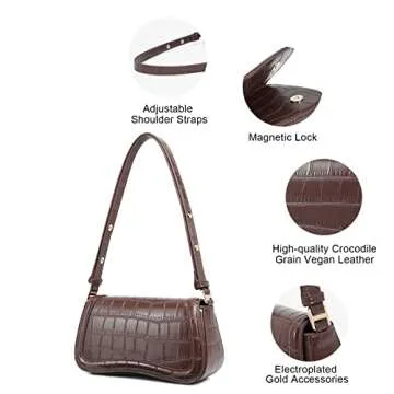 CLUCI Small Shoulder Bags,Purses for Women Vegan Leather Crossbody Handbag Clutch Hobo Purse