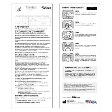 Buy BNX N95 Mask NIOSH Certified, Made in USA (20-Pack)