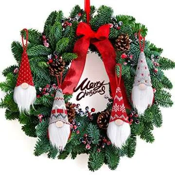 D-FantiX Gnome Christmas Ornaments Set for Festive Cheer