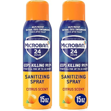 Microban Disinfectant Spray 24 Hour Citrus Scent 2-Pack