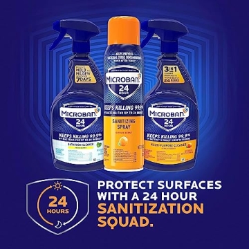 Microban Disinfectant Spray 24 Hour Citrus Scent 2-Pack