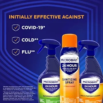 Microban Disinfectant Spray 24 Hour Citrus Scent 2-Pack