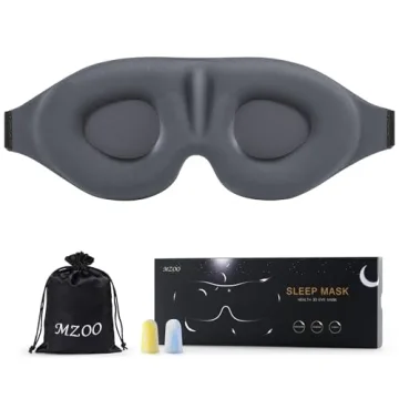 MZOO Eye Mask – 3D Sleeping Mask for Men & Women, Light Blocking, Soft Sleep Mask