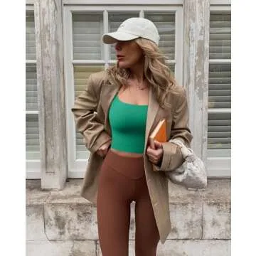 OQQ Women's 3 Piece Tank Tops Ribbed Seamless Workout Exercise Shirts 2025 Summer Basic Camis White Green Dry Rose