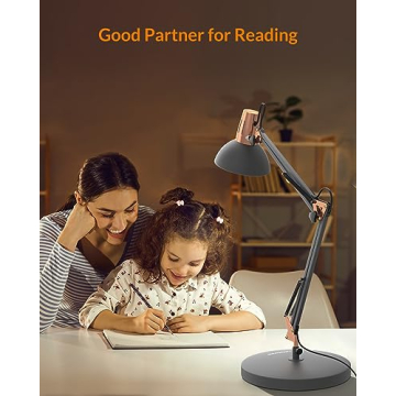 Stylish LEPOWER Metal Desk Lamp - Adjustable & Versatile