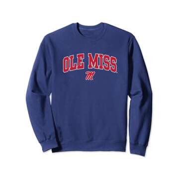 Mississippi Ole Miss Rebels Arch Over Navy Sweatshirt